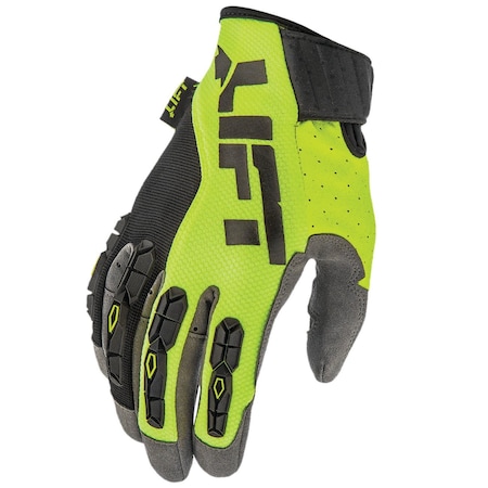Lift Safety HANDLER Glove HiViz Dual Layer Fused Silicone PalmFingers GHR-17HVYM